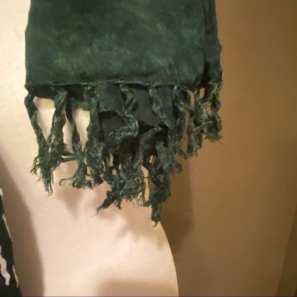 Pineapple Moon Deep Green Scarf 67”X21” - Picture 4 of 9
